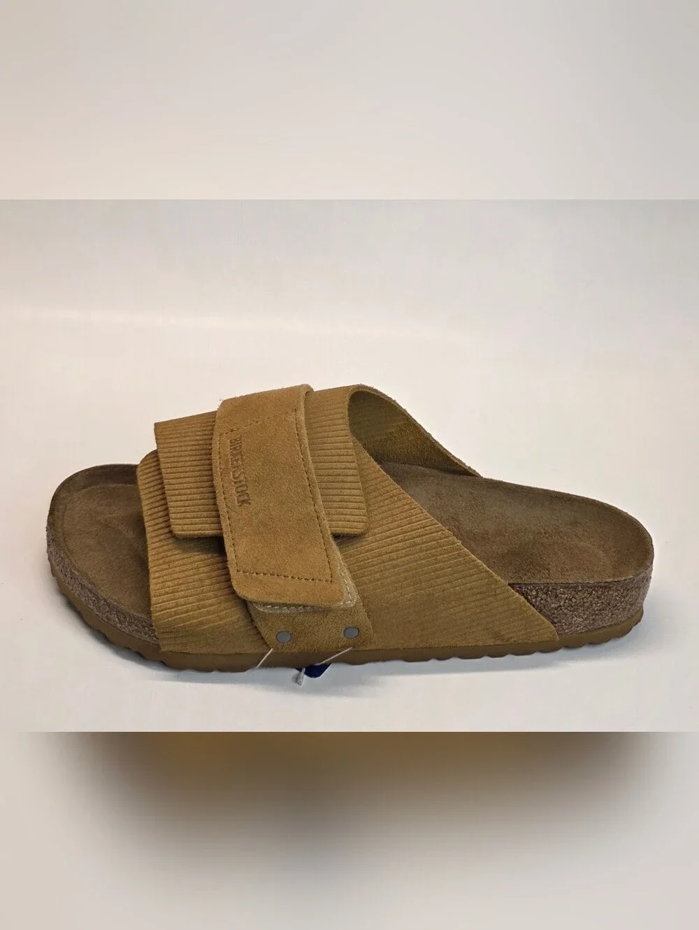 BIRKENSTOCK Kyoto Suede Leather Embossed Corduroy Cork Brown 44 Men's Size 11